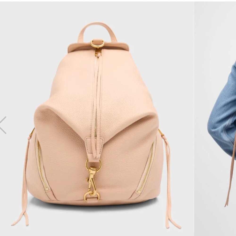 NWOT: Rebecca Minkoff Julian Faux-Leather Zip Backpack